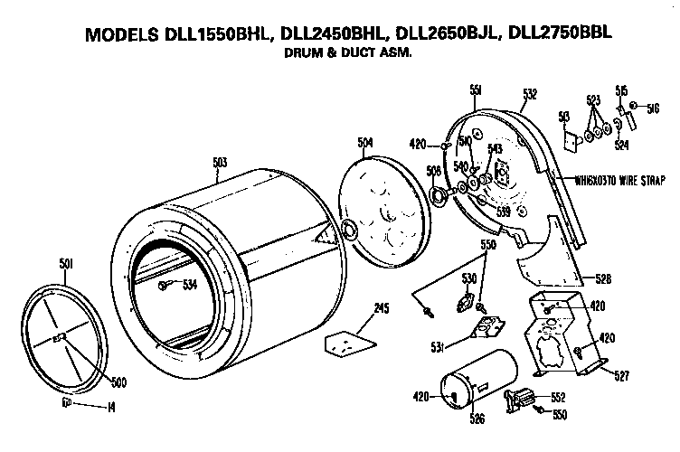 Drum and duct assembly