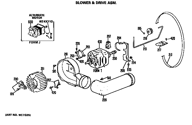 BLOWER AND DRIVE ASSEMBLY