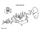 Hotpoint DLL2650BHL blower and drive assembly diagram