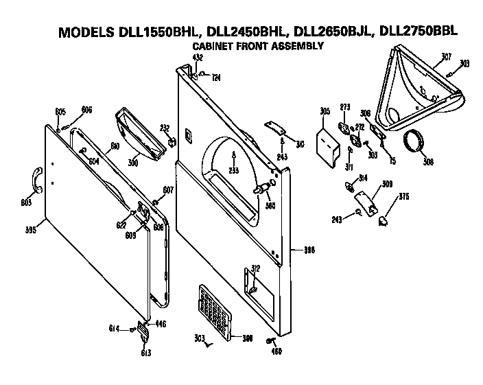 Cabinet front assembly