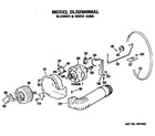 Hotpoint DLB2900MAL blower and drive assembly diagram