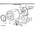 Hotpoint DLB2900MAL drum and duct assembly diagram