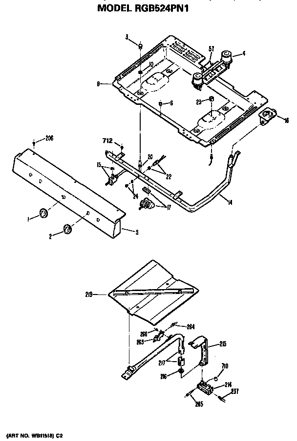 Burner section