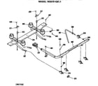 Hotpoint RGB751GEL1 burner assembly diagram