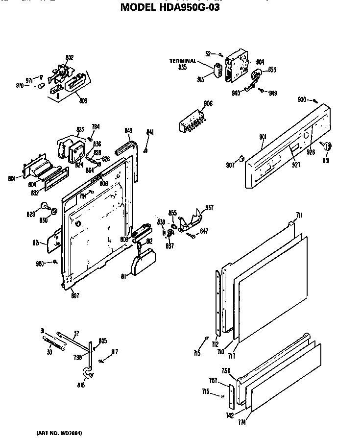 Front/control panel
