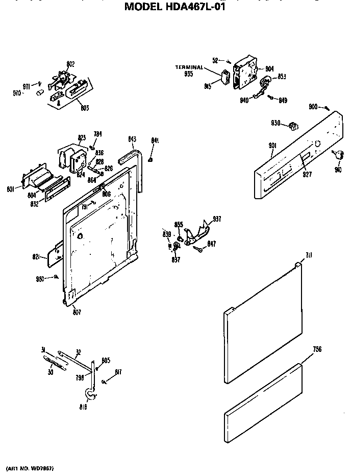 Front/control panel