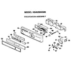 Hotpoint HDA2000G05 escutcheon assembly diagram