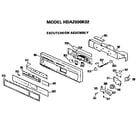 Hotpoint HDA2000K02 escutcheon assembly diagram