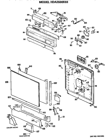 Front/control panel