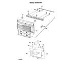 Hotpoint KSL06LAM1 grille and control box assembly diagram