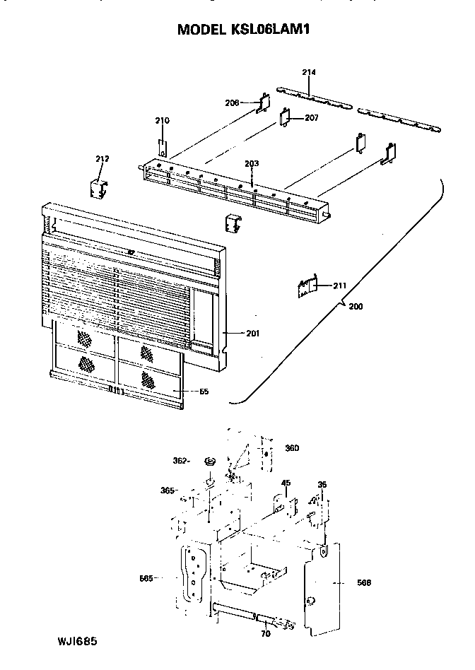 Grille and control box assembly