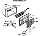 Hotpoint KES23DAR1 grille assembly diagram