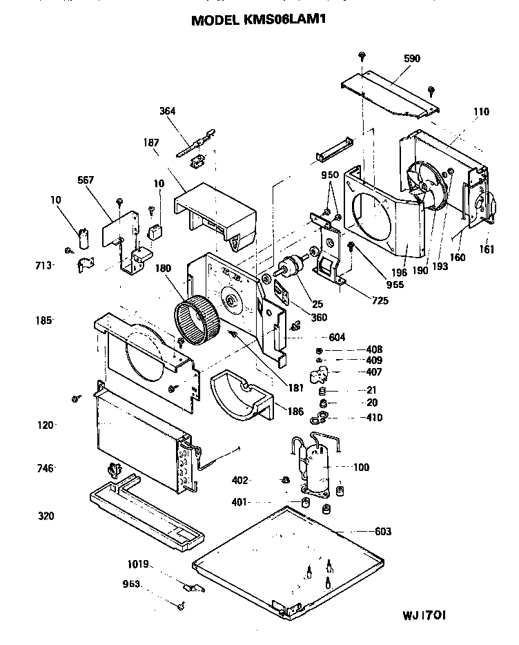 Base pan and air flow assembly