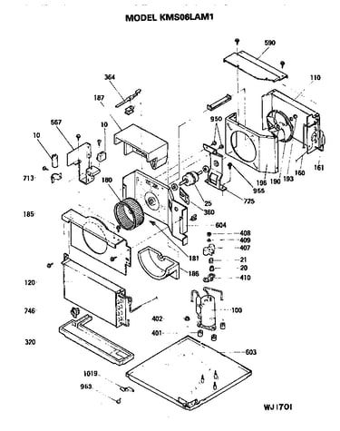 Base pan and air flow assembly