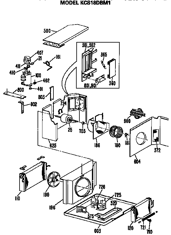 Base pan and air flow assembly