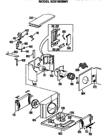 Base pan and air flow assembly