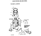 Hotpoint WLW3300BCL tub/basket and agitator diagram