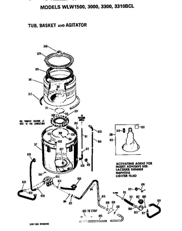 Tub/basket and agitator