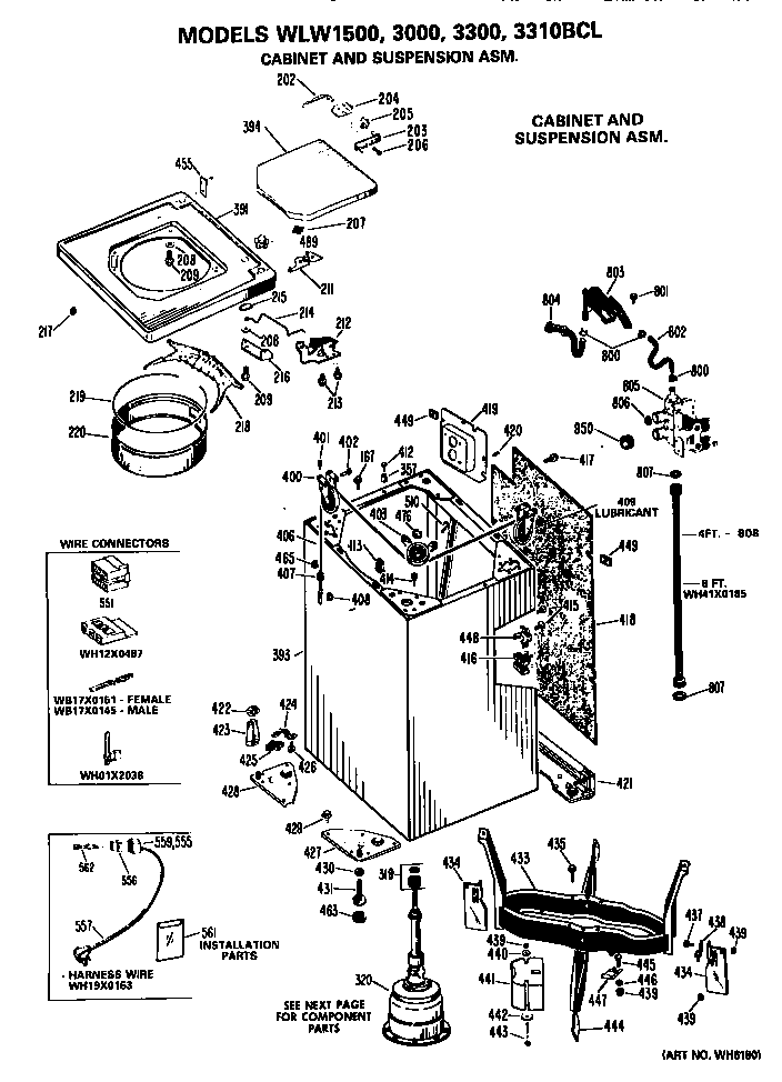 Cabinet and suspension
