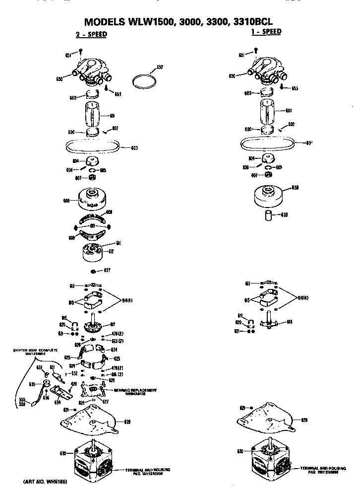 1 and 2 speed motor