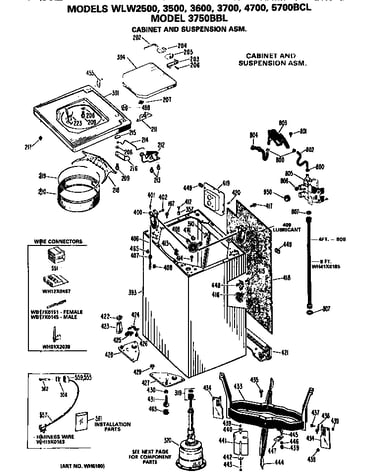 Cabinet and suspension