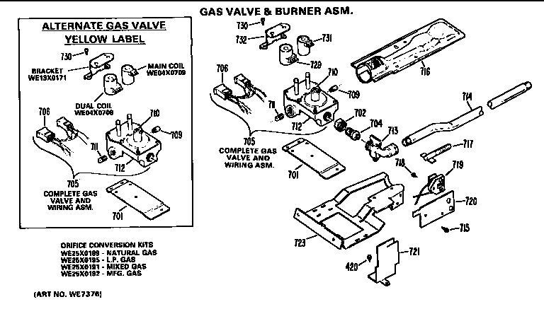 GAS VALVE AND BURNER