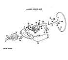 Hotpoint DLL2750BAL blower and drive assembly diagram