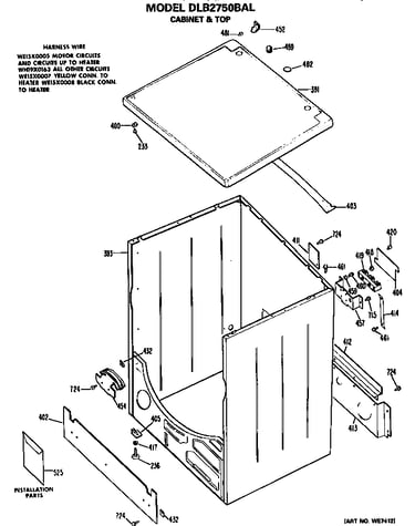 Cabinet and top