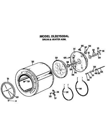 Drum and heater assembly