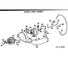 Hotpoint DLB2750BAL blower and drive assembly diagram