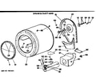 Hotpoint DLB2880DGL drum and duct assembly diagram