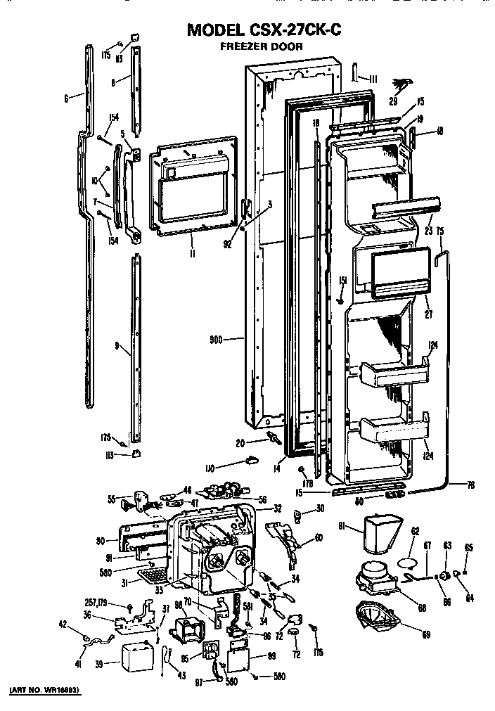 Freezer door