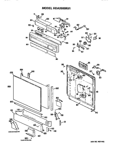 Front/control panel