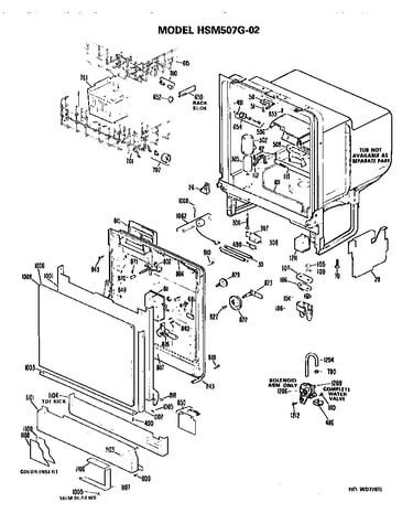 Tub/front panel