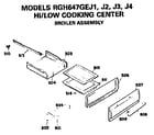 Hotpoint RGH647GEJ1 broiler assembly diagram
