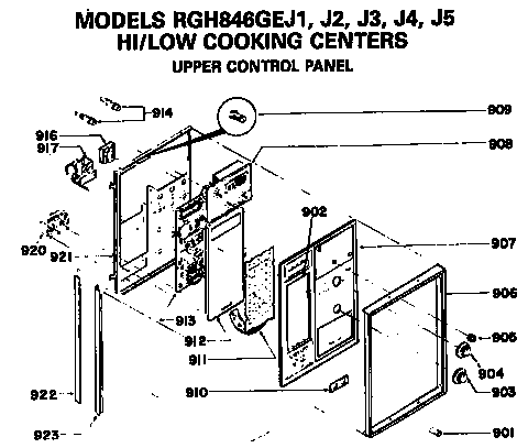 Upper control panel