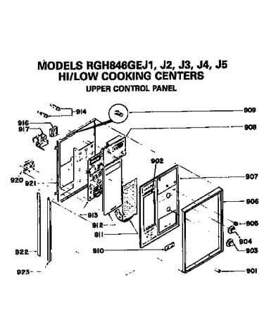 Upper control panel