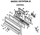 Hotpoint RK747G*J2 control diagram