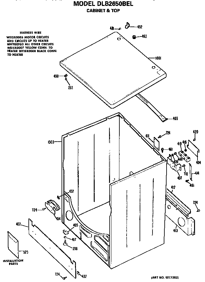 Cabinet and top