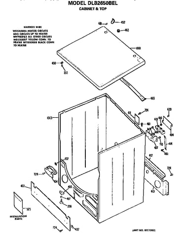Cabinet and top