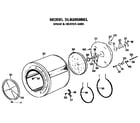 Hotpoint DLB2650BEL drum and heater assembly diagram
