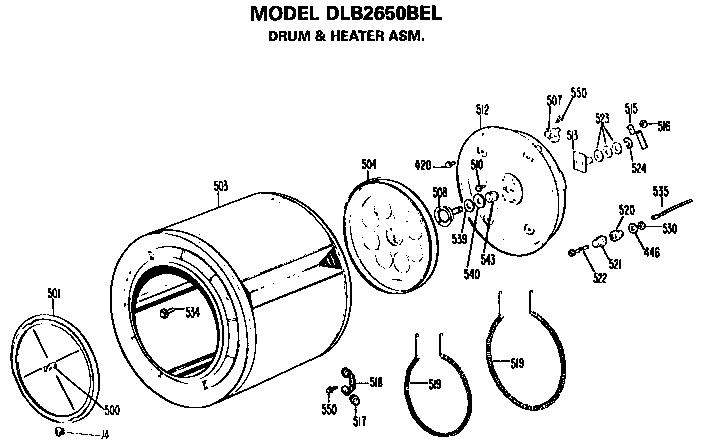 Drum and heater assembly