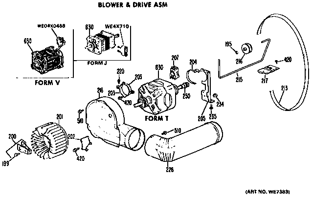 BLOWER AND DRIVE ASSEMBLY