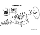 Hotpoint DLB2650BEL blower and drive assembly diagram