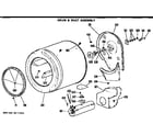 Hotpoint DLB2880DEL drum and duct assembly diagram