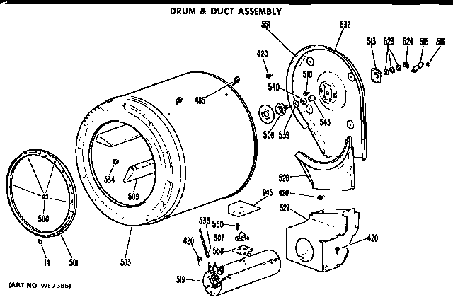 Drum and duct assembly