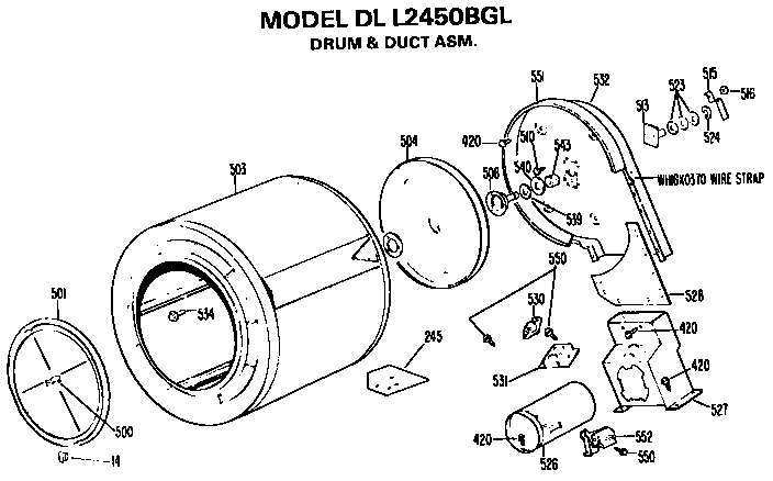Drum and duct assembly