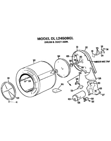Drum and duct assembly
