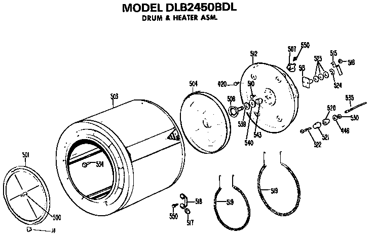 Drum and heater assembly