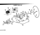 Hotpoint DLB2450BDL blower and drive assembly diagram